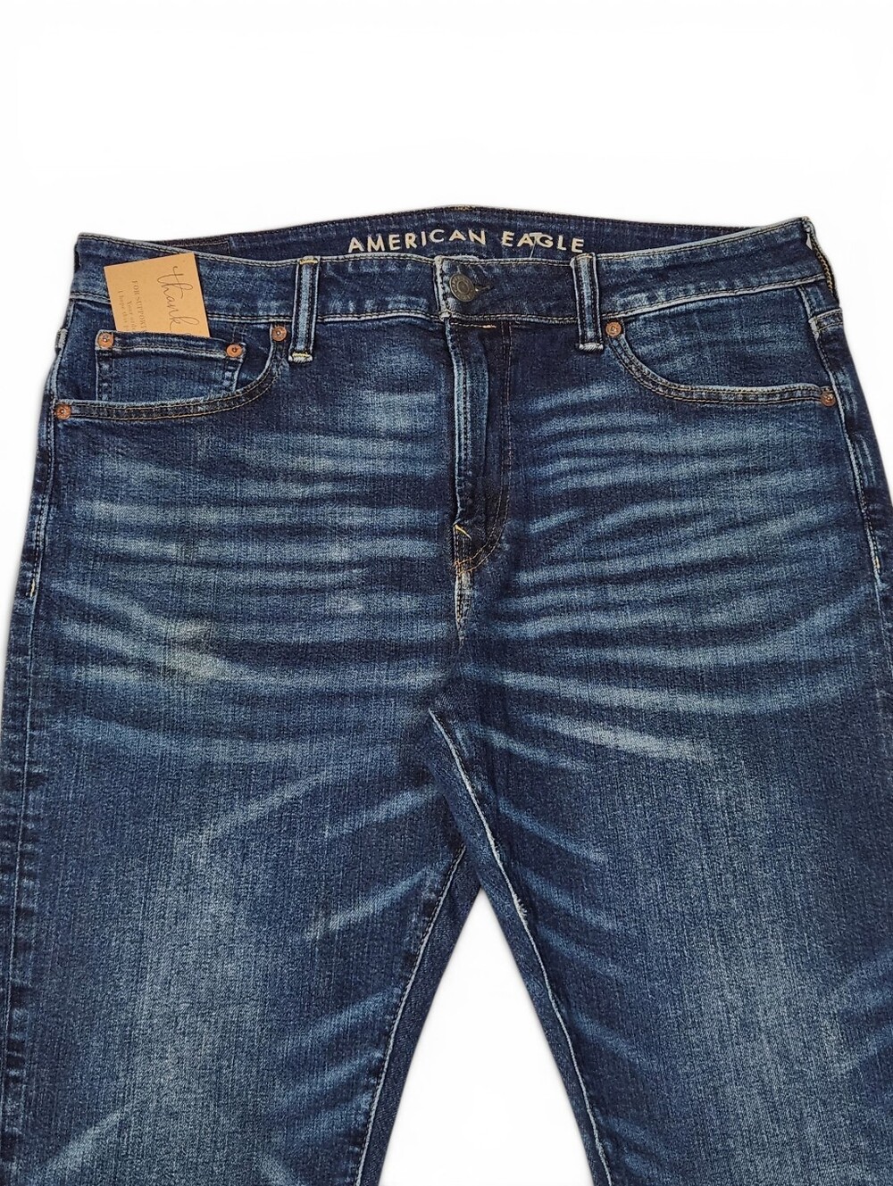American Eagle Men's Dark Blue Stretch AirFlex+ Jeans Pants Size 30x32 - Picture 3 of 14